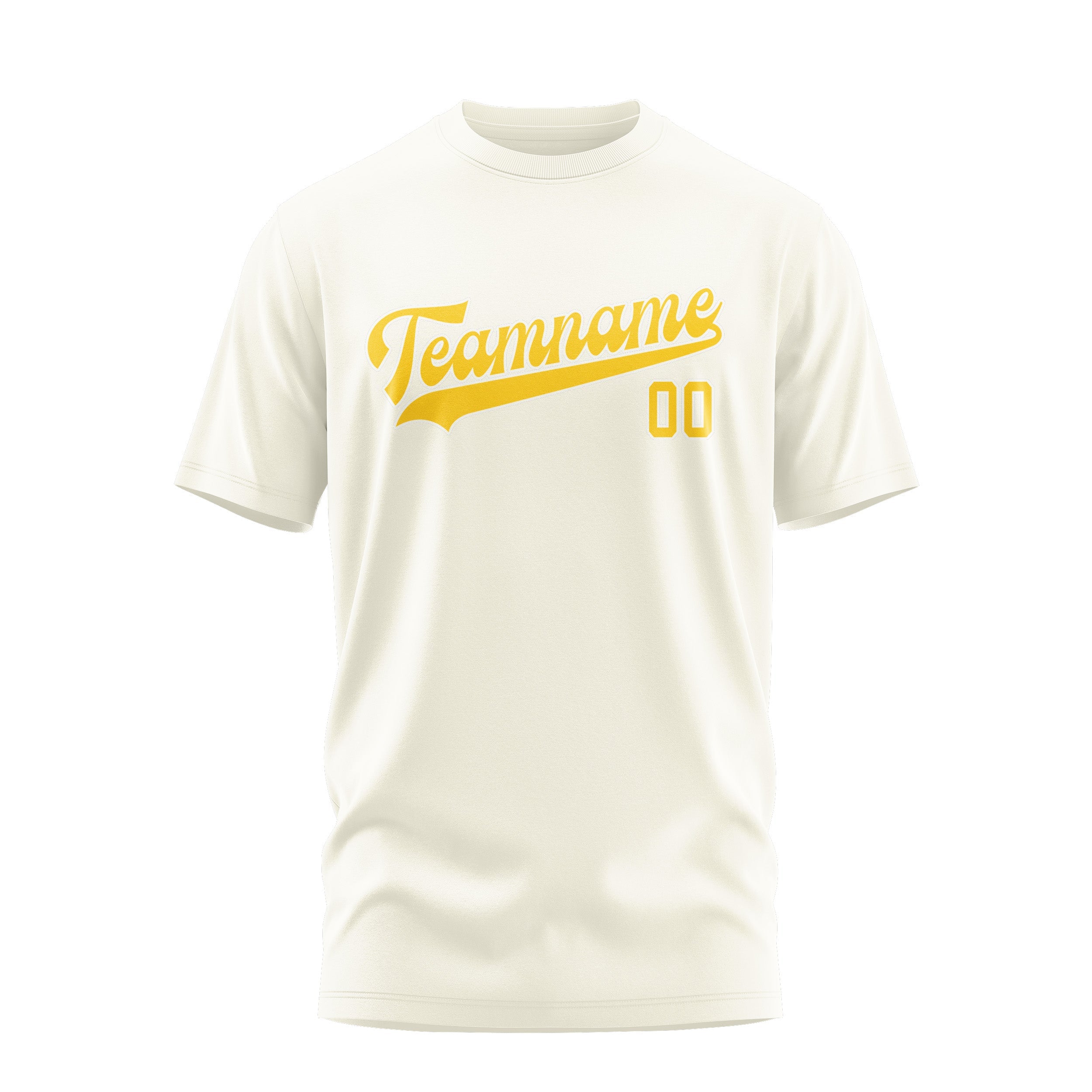 Custom Cream Gold T-Shirt