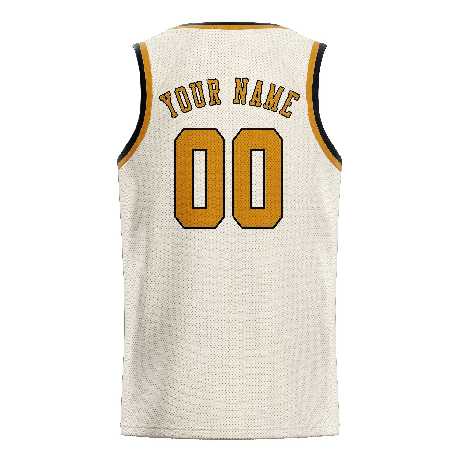 Custom Cream Yellow Basketball Jersey