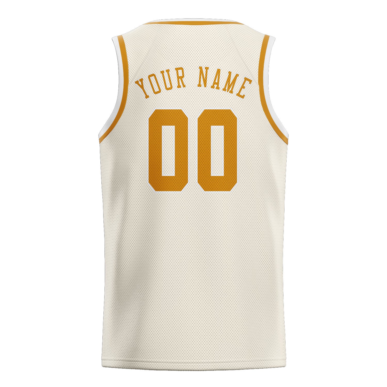 Custom Cream Yellow Basketball Jersey
