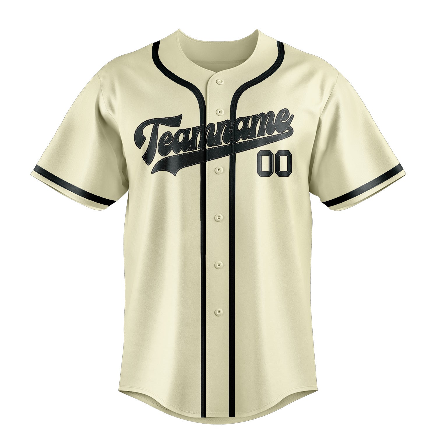 Custom Cream Dark Grey Baseball Jersey