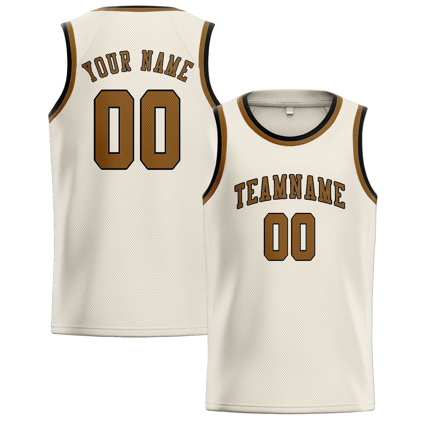 Custom Cream Khaki Basketball Jersey
