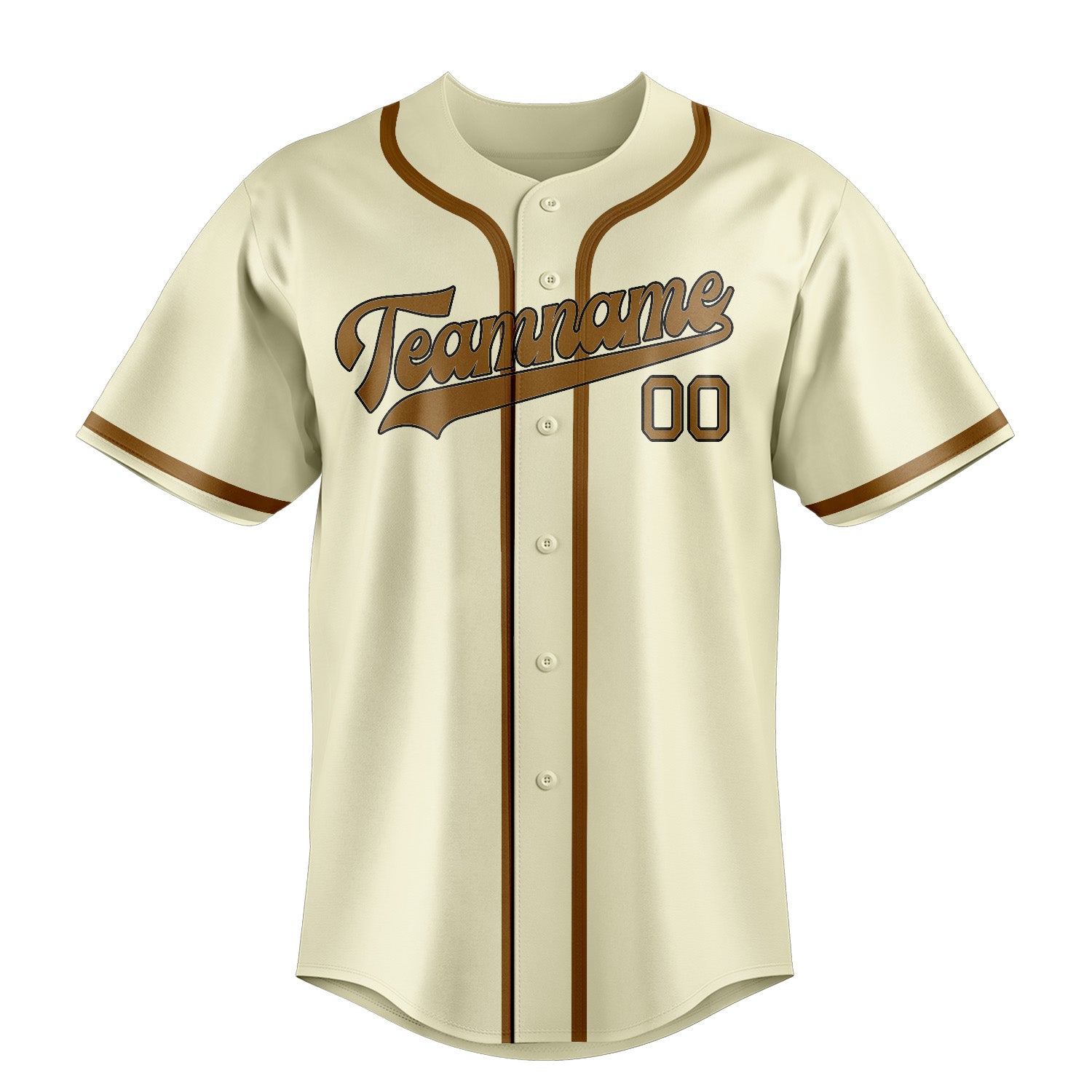 Custom Cream Khaki Baseball Jersey