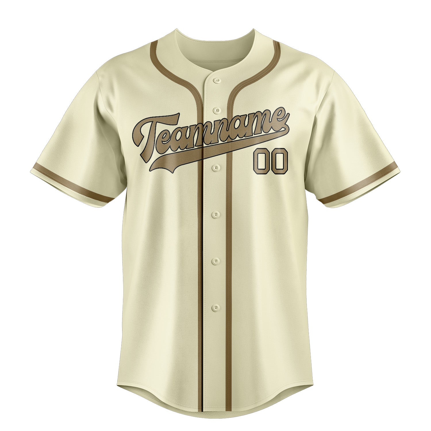 Custom Cream Light Khaki Baseball Jersey