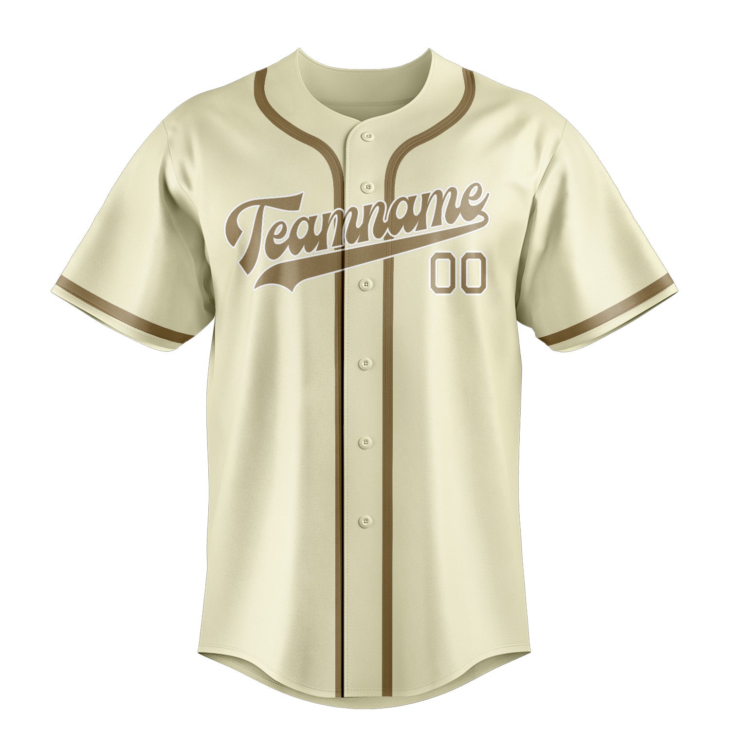 Custom Cream Light Khaki Baseball Jersey