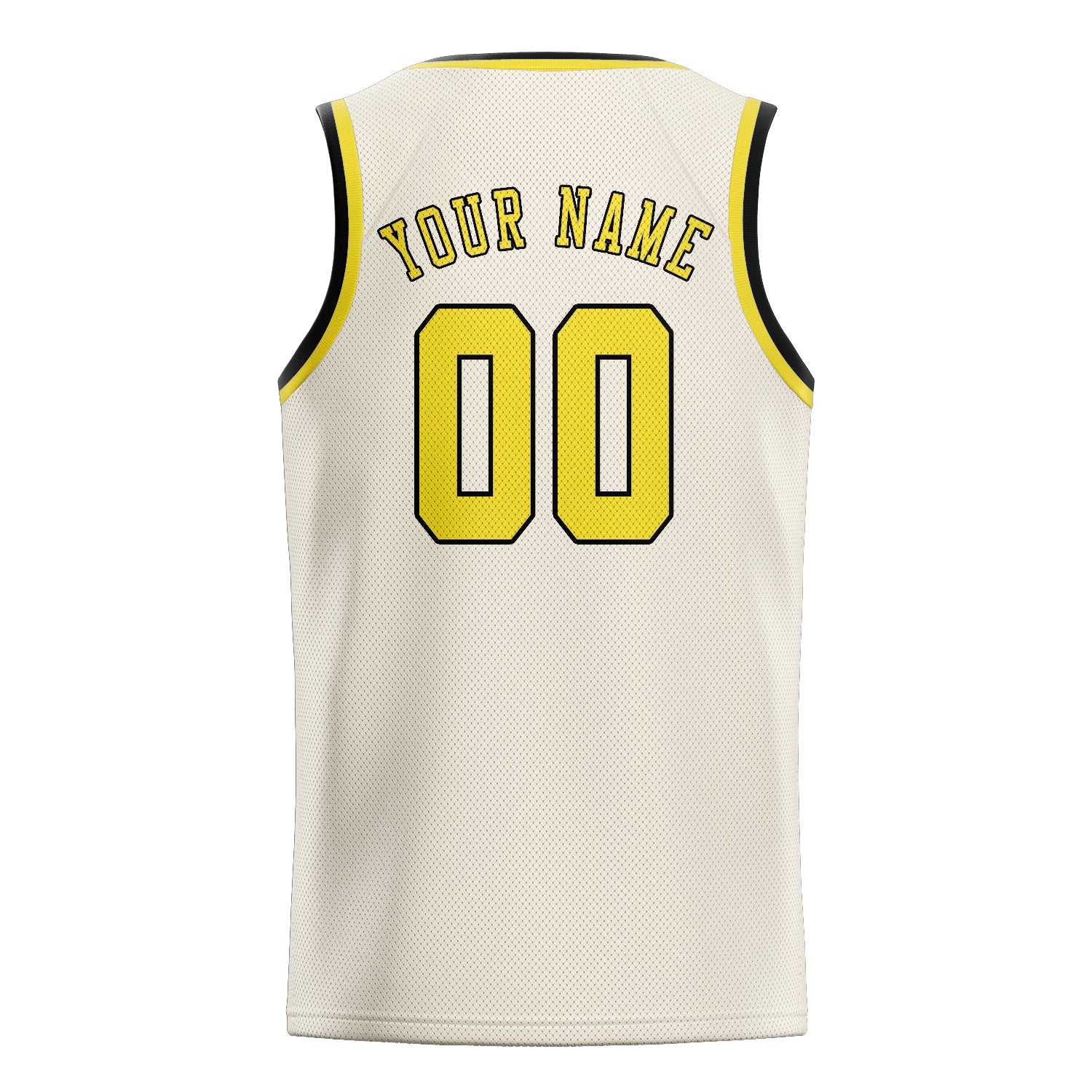 Custom Cream Light Yellow Basketball Jersey