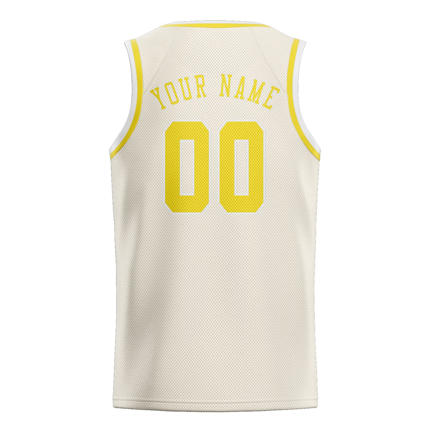 Custom Cream Light Yellow Basketball Jersey