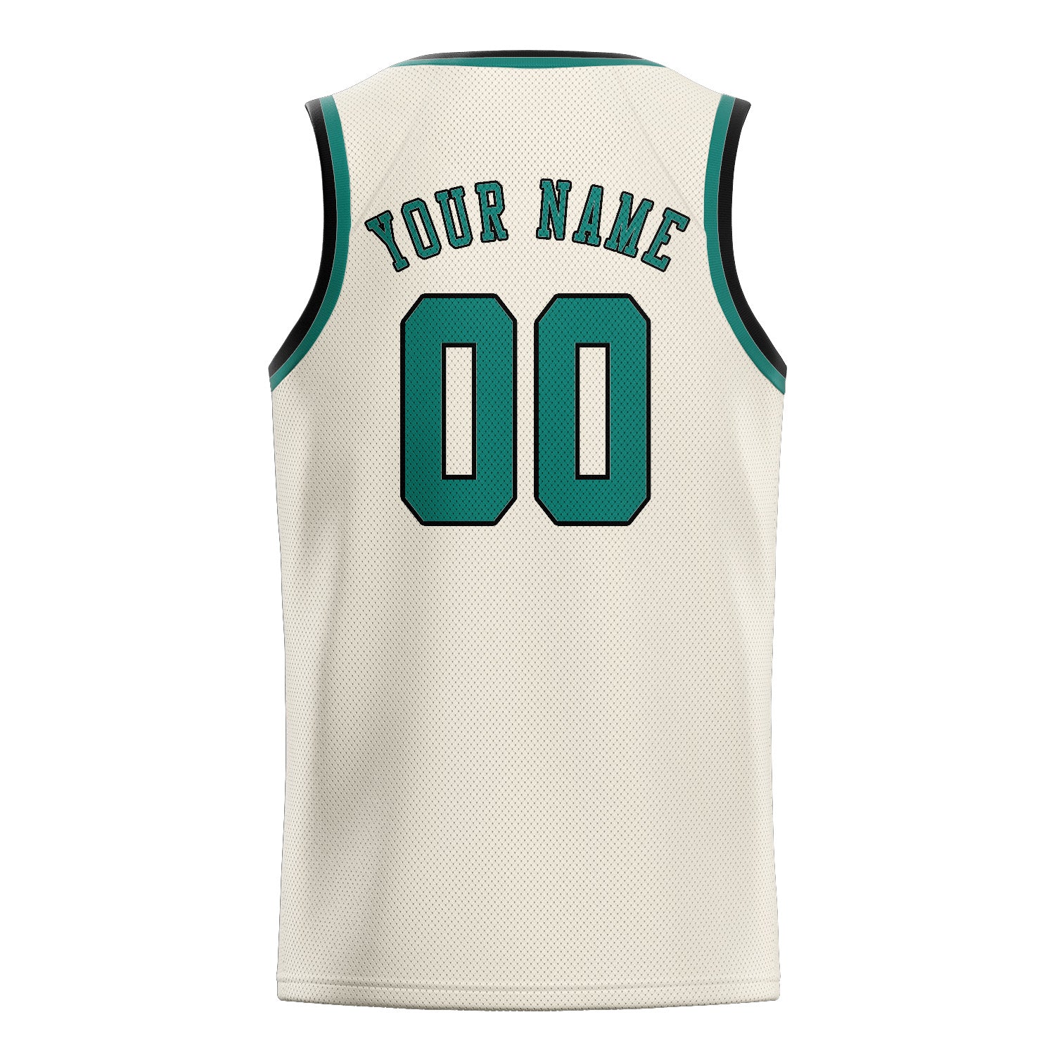 Custom Cream Blue Green Basketball Jersey