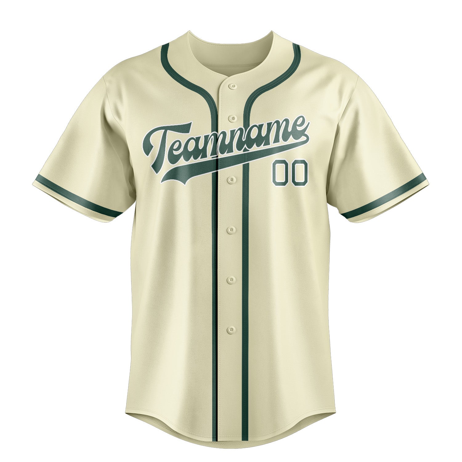 Custom Cream Blue Green Baseball Jersey