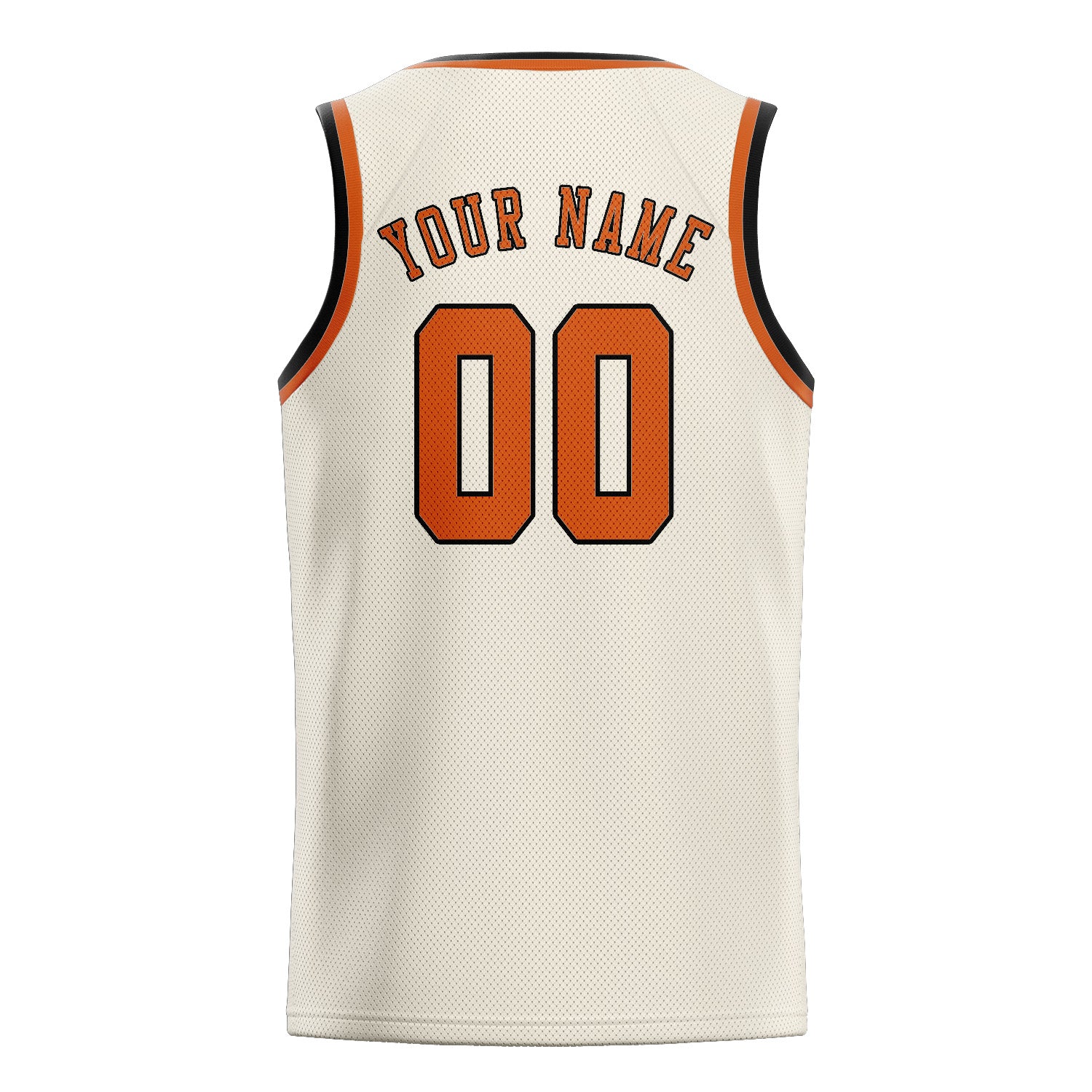 Custom Cream Orange Basketball Jersey