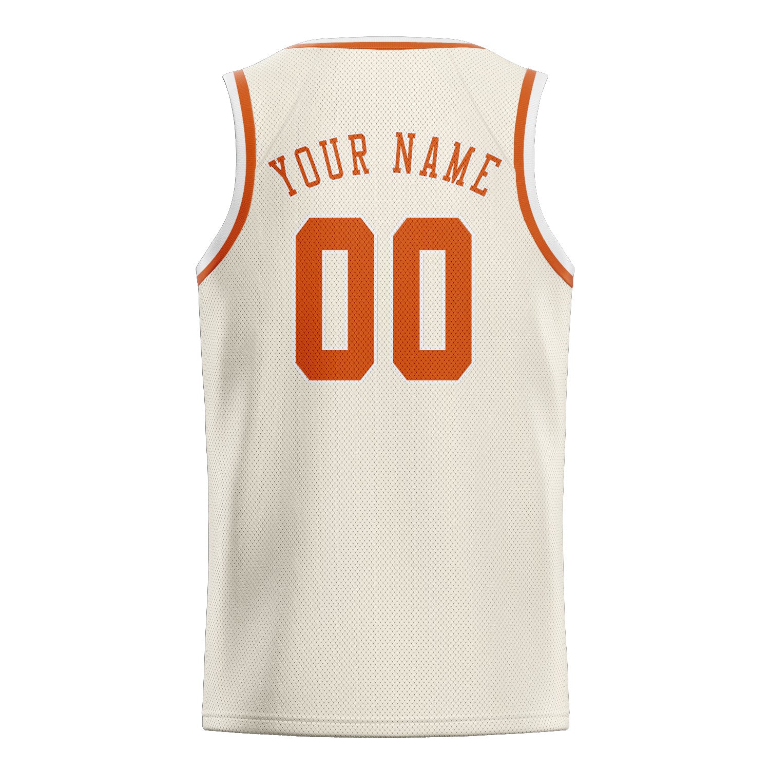 Custom Cream Orange Basketball Jersey