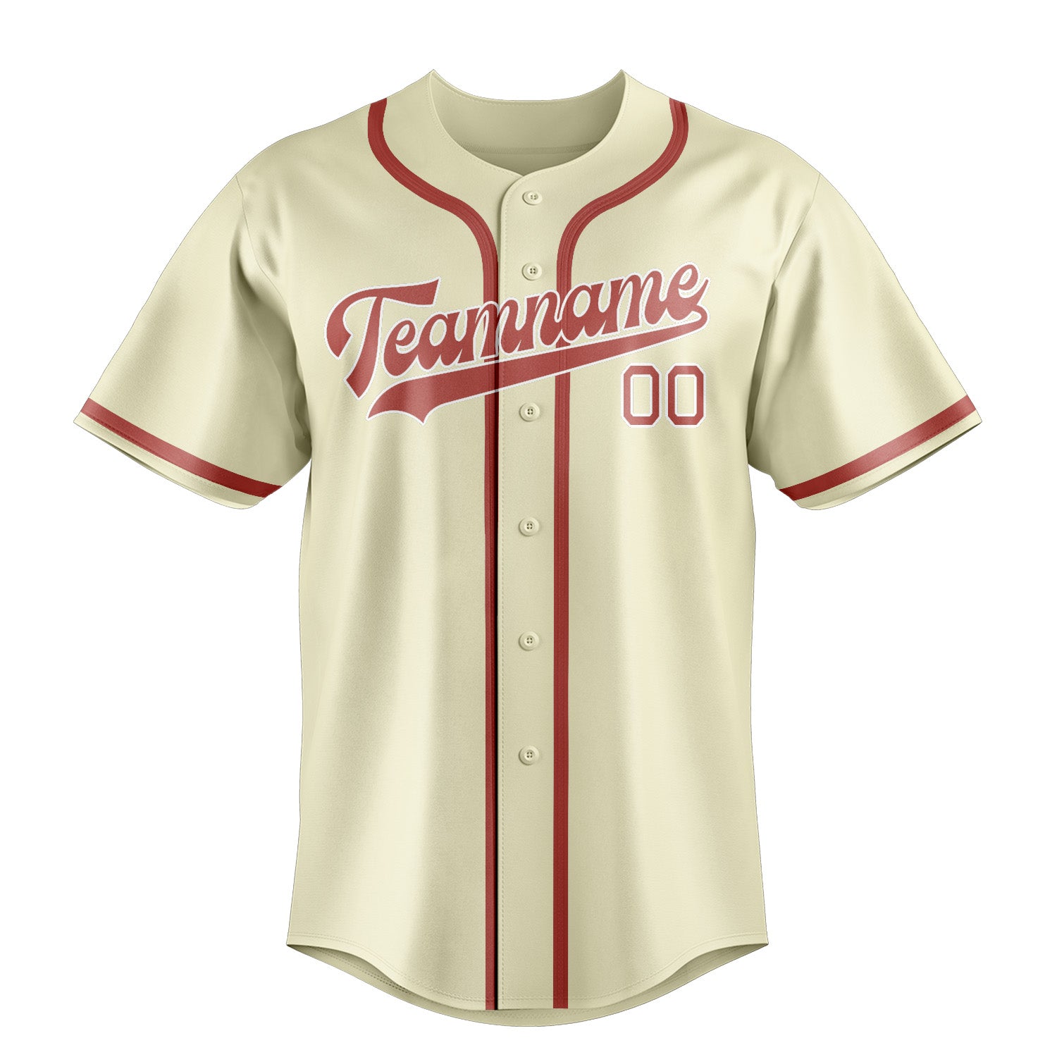 Custom Cream Copper Rose Baseball Jersey