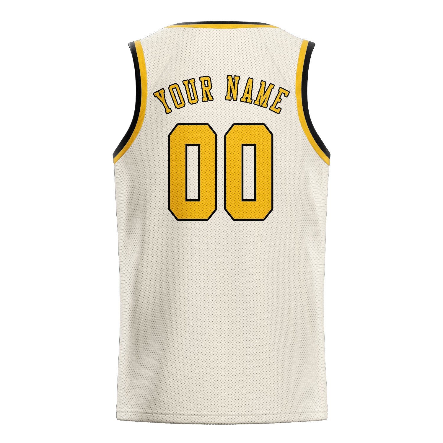 Custom Cream Gold Basketball Jersey
