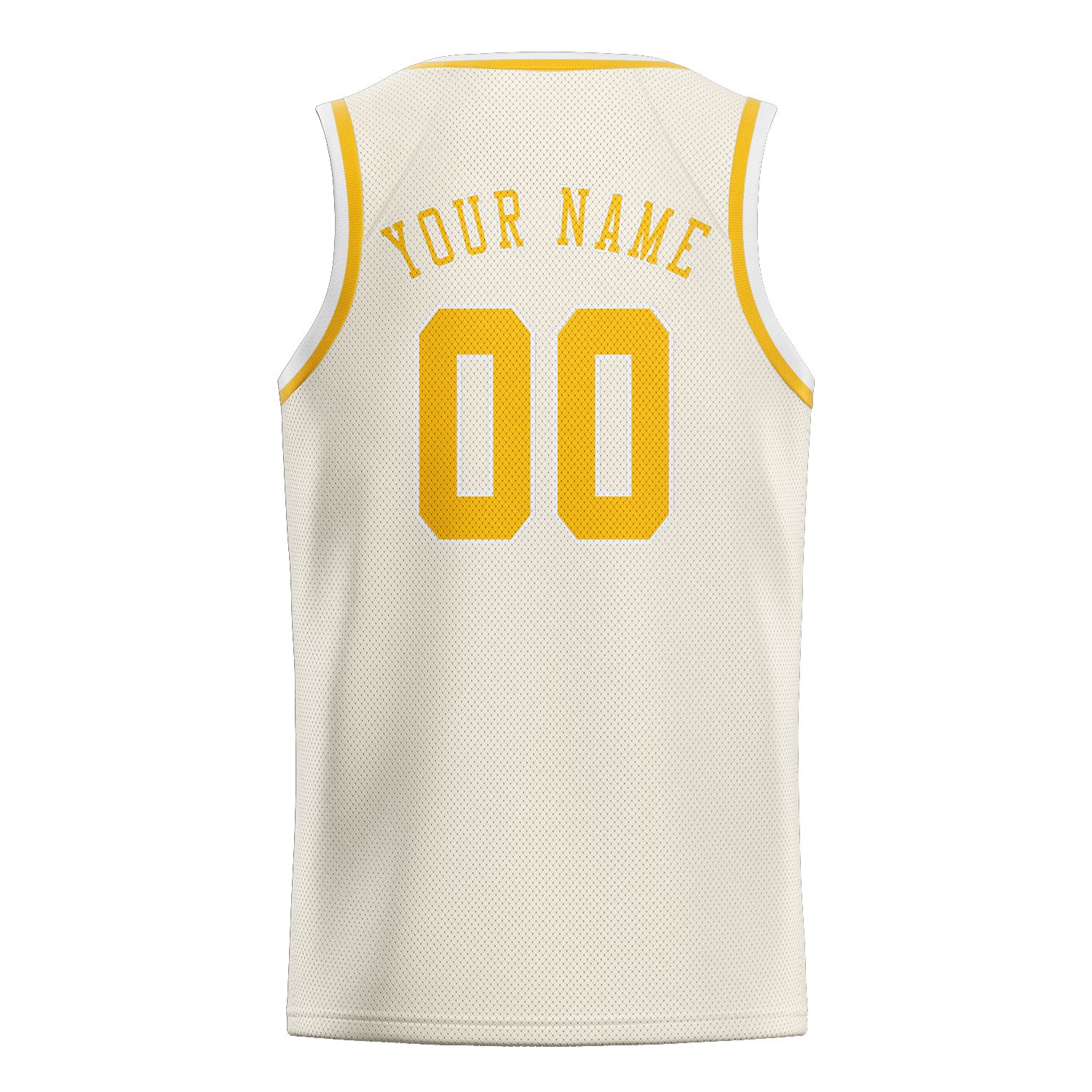 Custom Cream Gold Basketball Jersey