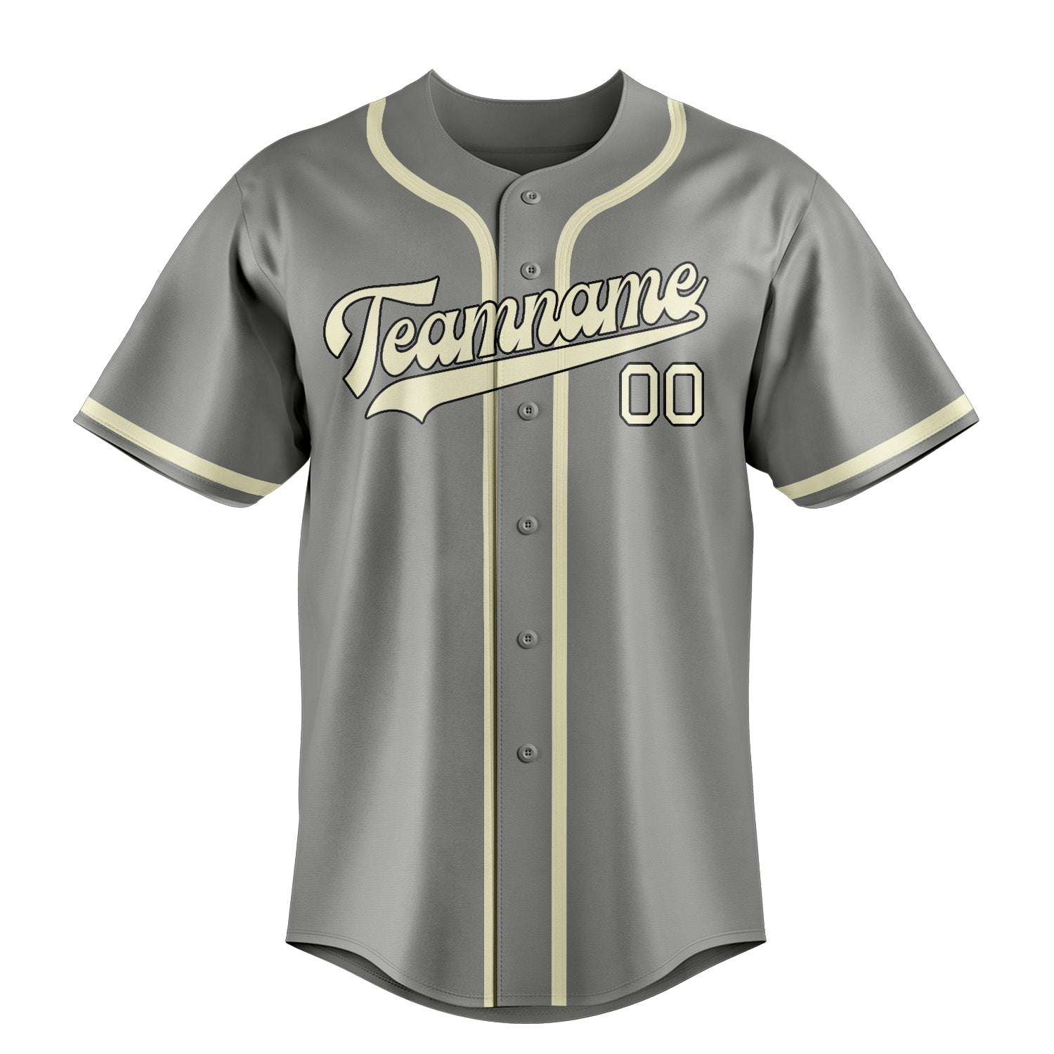 Custom Gray Cream Baseball Jersey