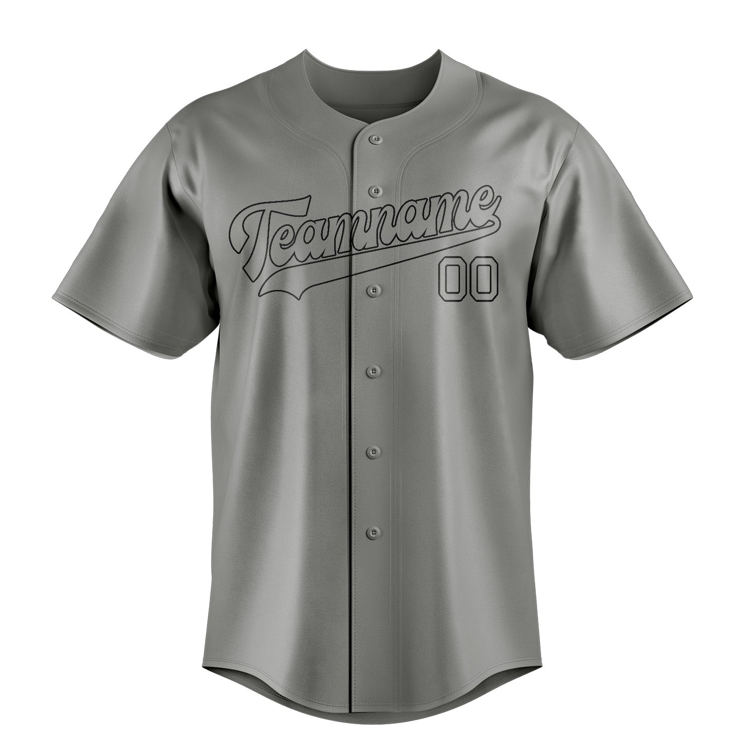 Custom Gray Black Baseball Jersey
