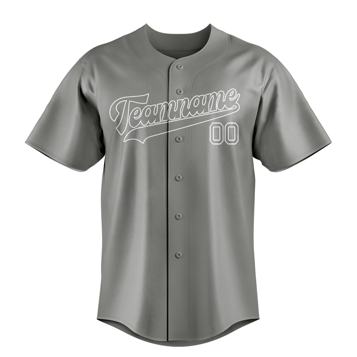 Custom Gray White Baseball Jersey
