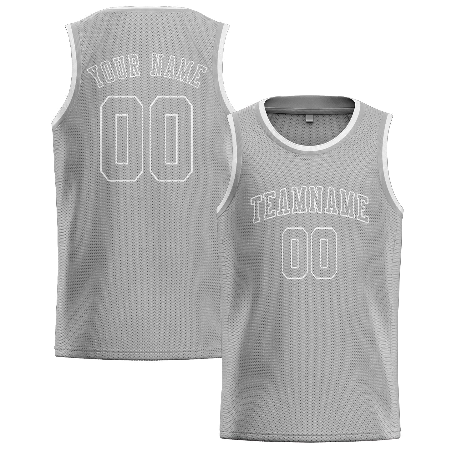 Custom Gray Gray Basketball Jersey
