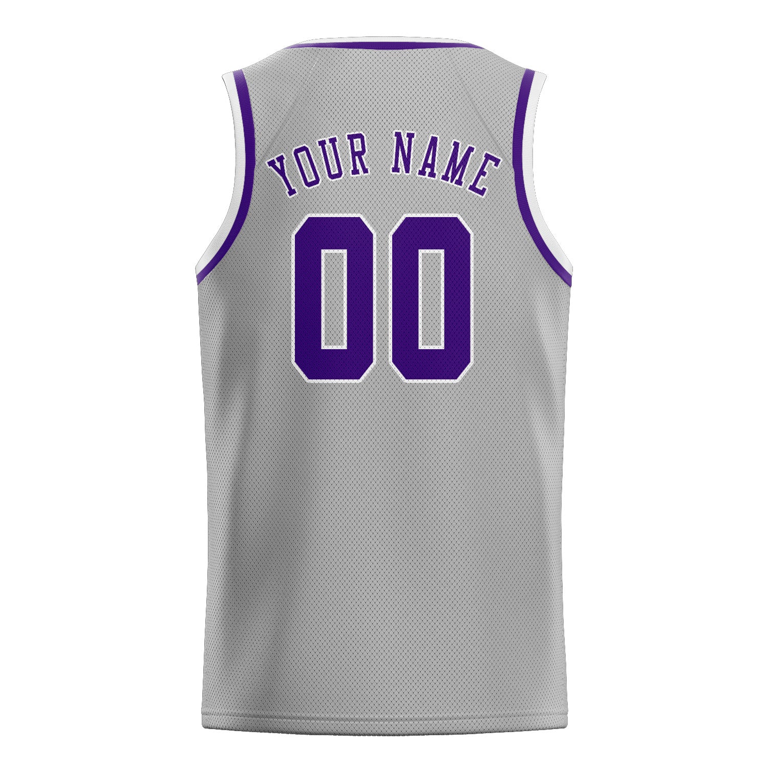 Custom Gray Purple Basketball Jersey