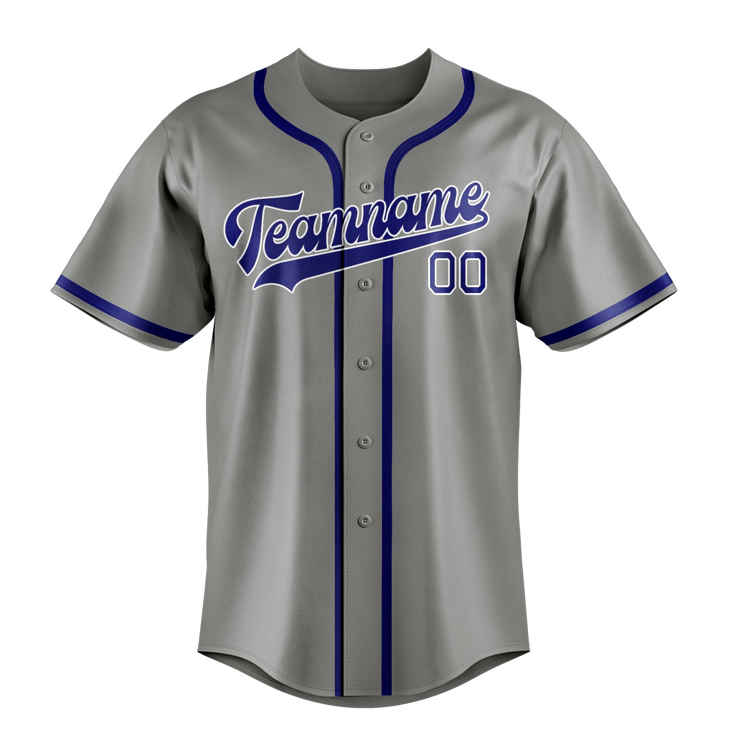 Custom Gray Sky Blue Baseball Jersey