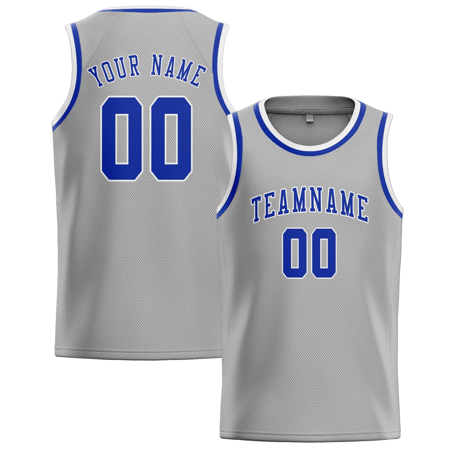 Custom Gray Sky Blue Basketball Jersey
