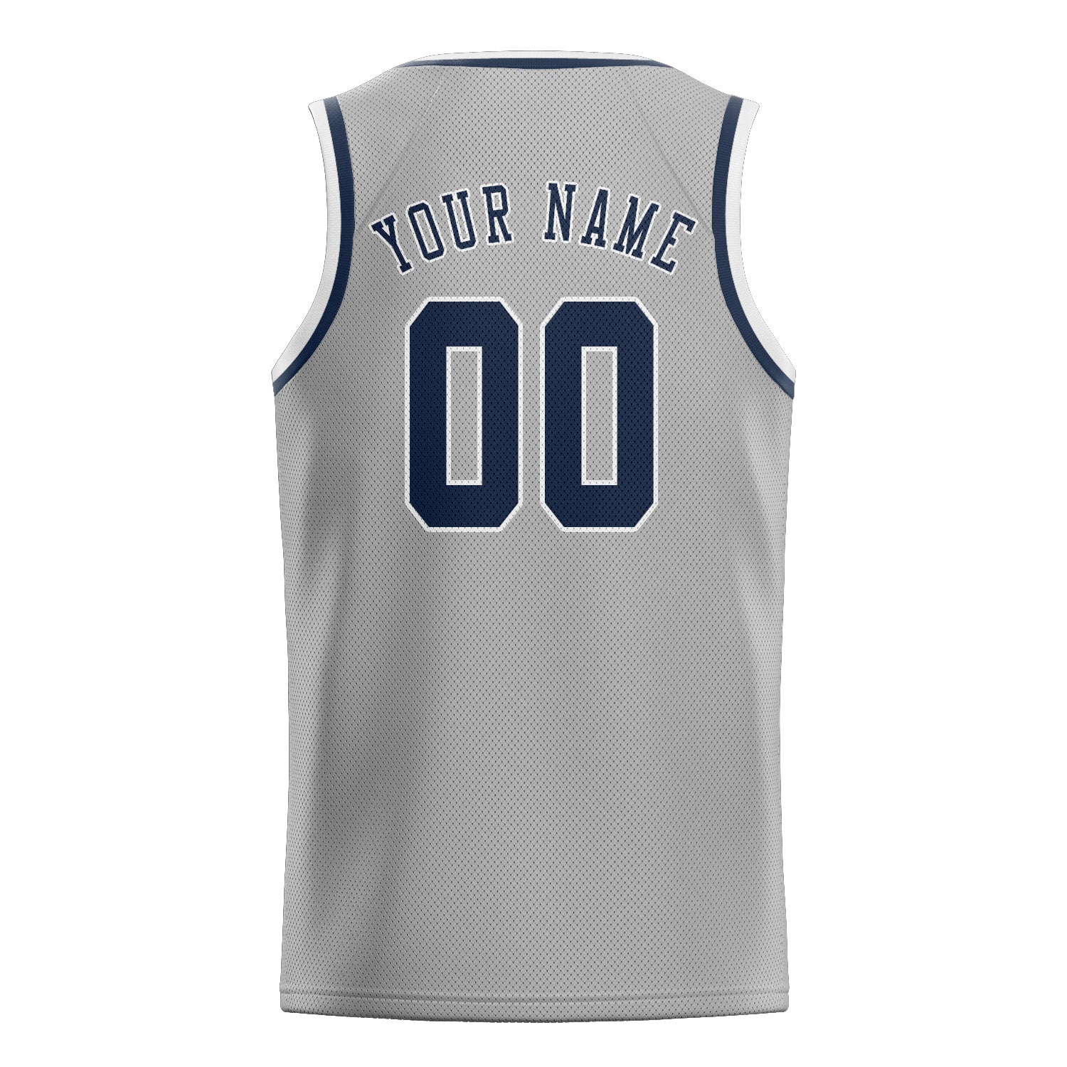 Custom Gray Blue Basketball Jersey