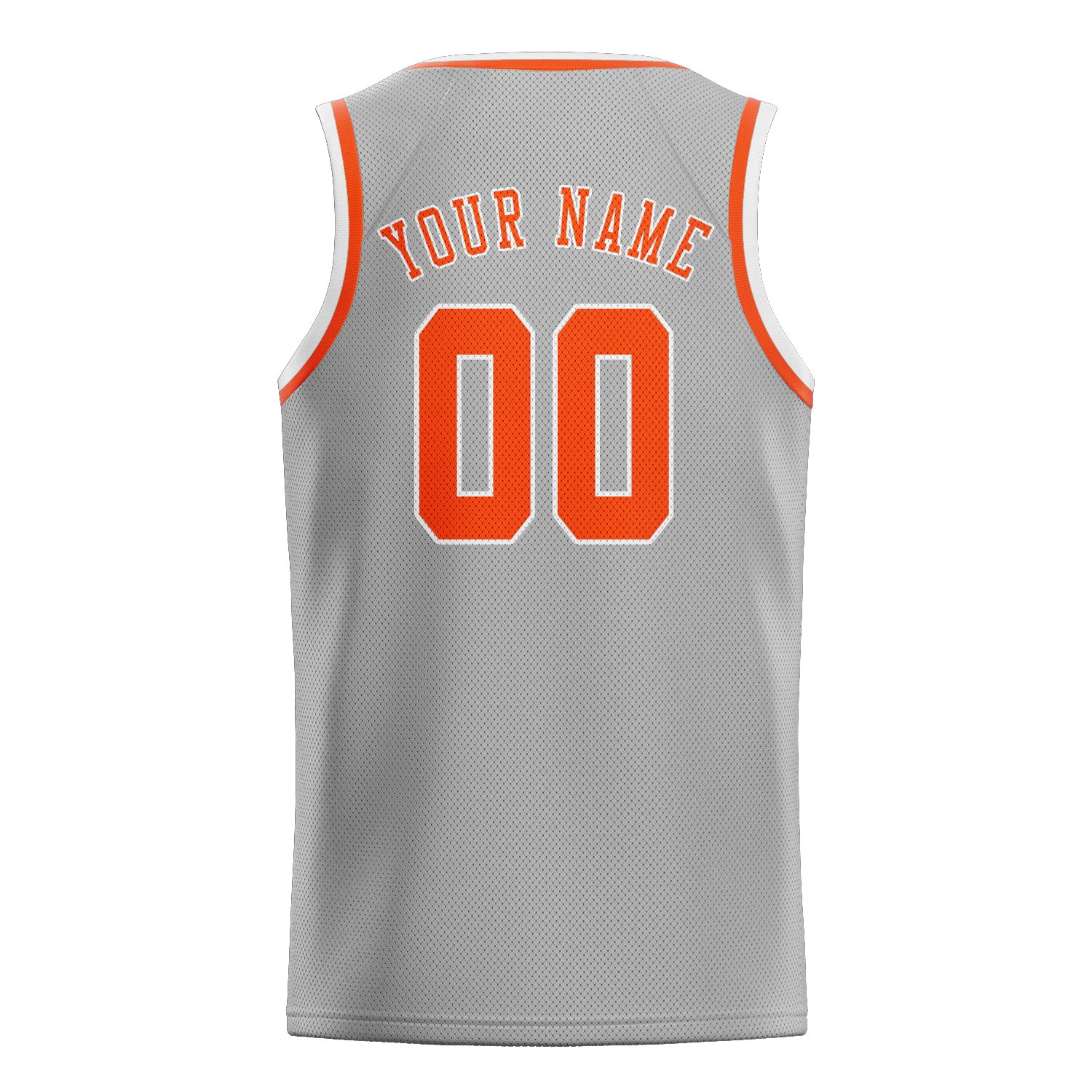 Custom Gray Orange Red Basketball Jersey