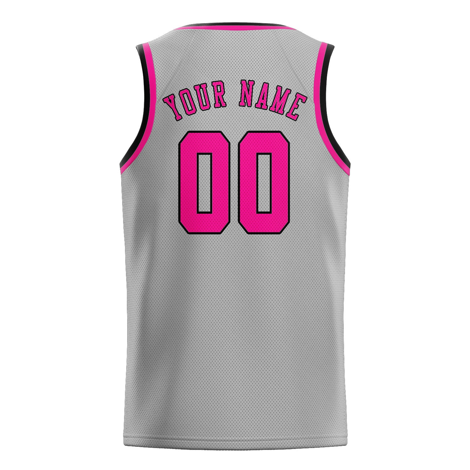 Custom Gray Pink Basketball Jersey
