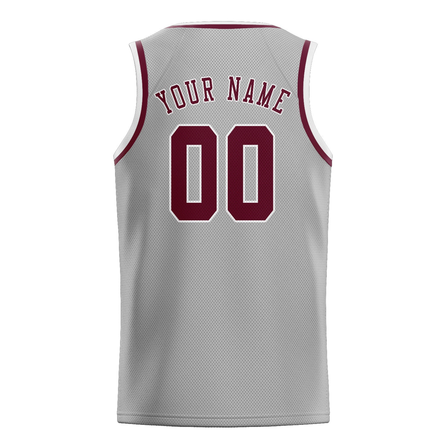 Custom Gray Crimson Red Basketball Jersey