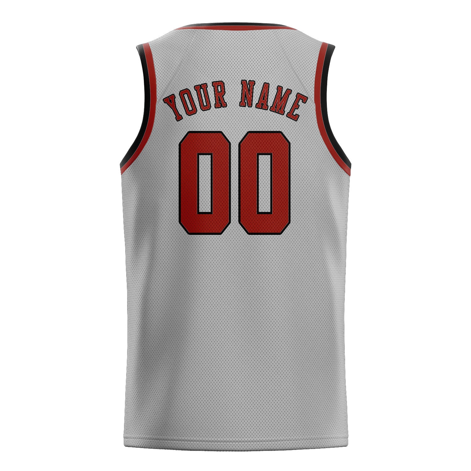 Custom Gray Coral Red Basketball Jersey