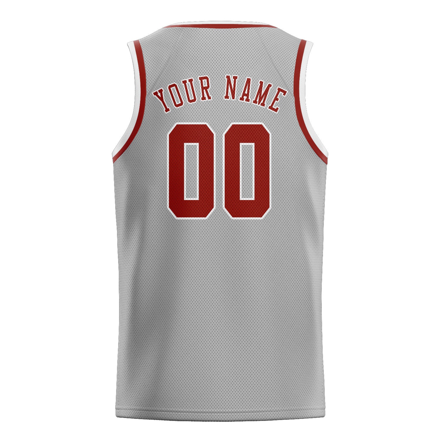Custom Gray Coral Red Basketball Jersey