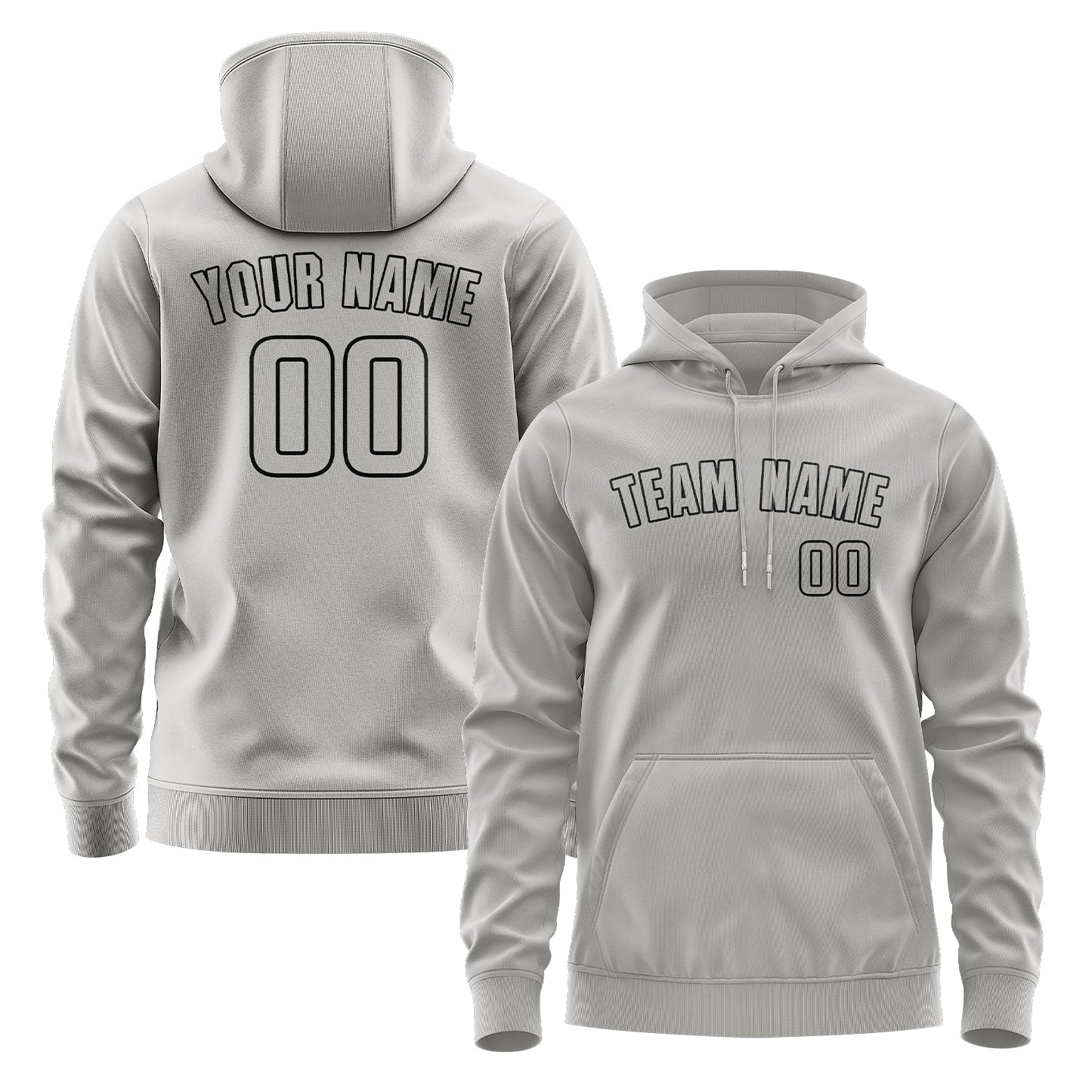 Custom Gray Gray Hoodie