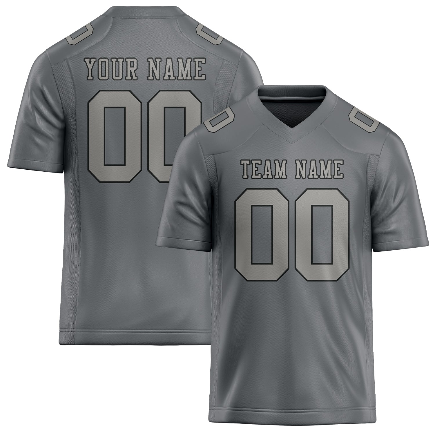 Custom Gray Gray Football Jersey