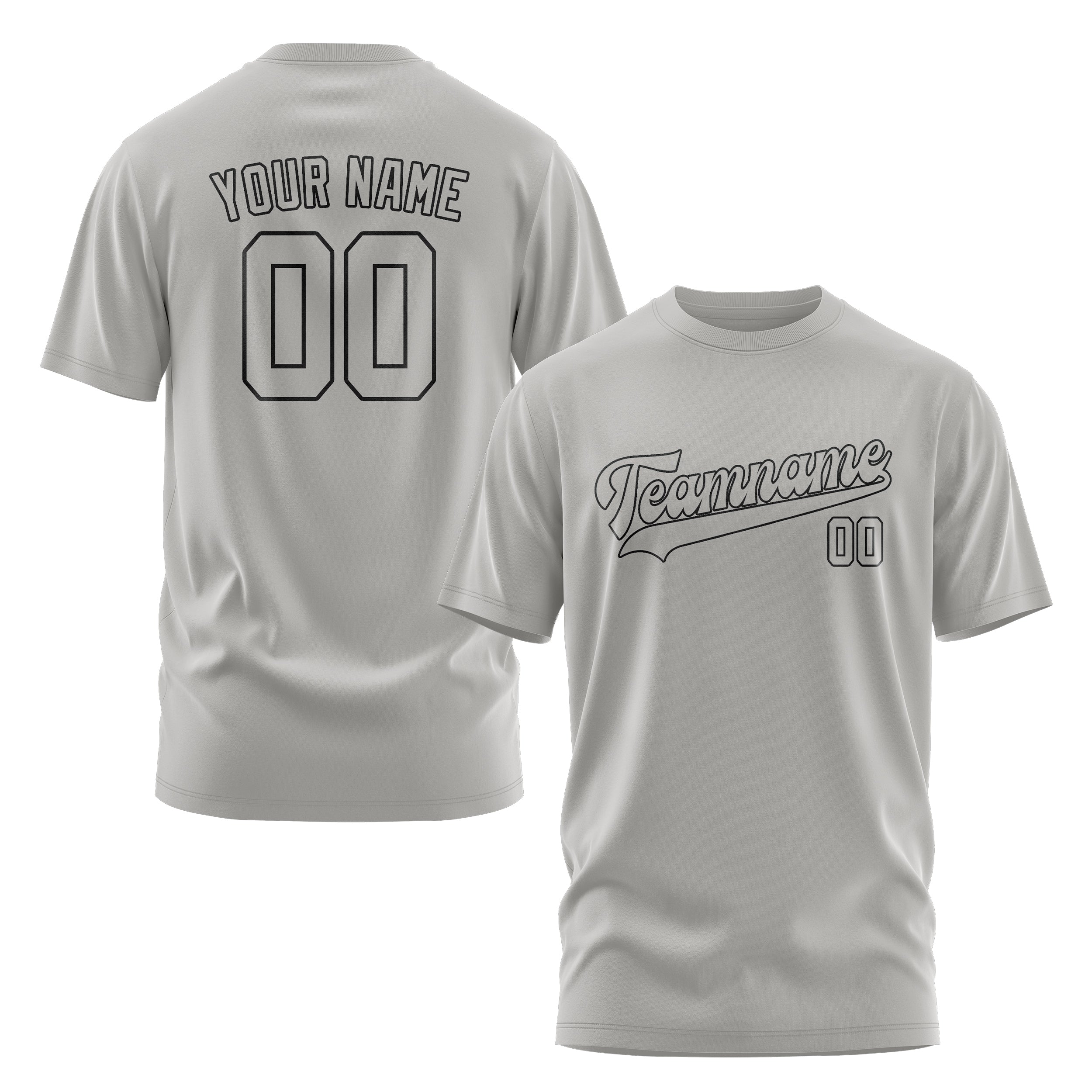 Custom Gray Gray T-Shirt