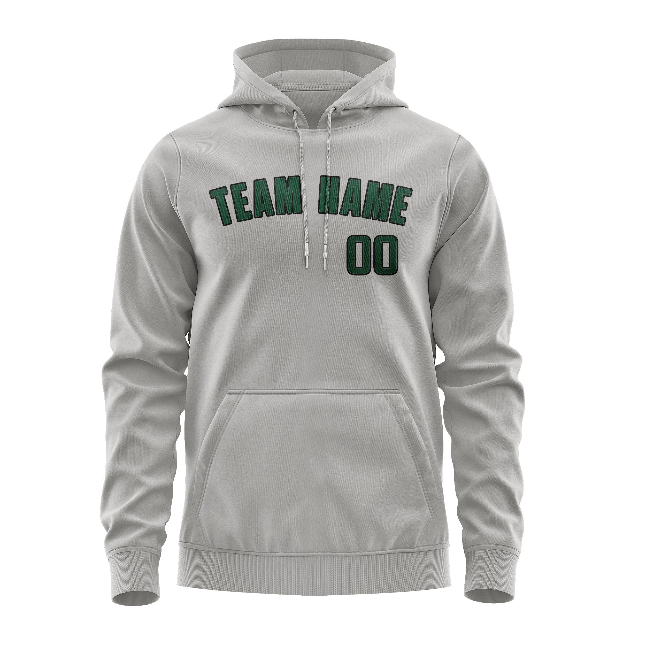 Custom Gray Green Hoodie