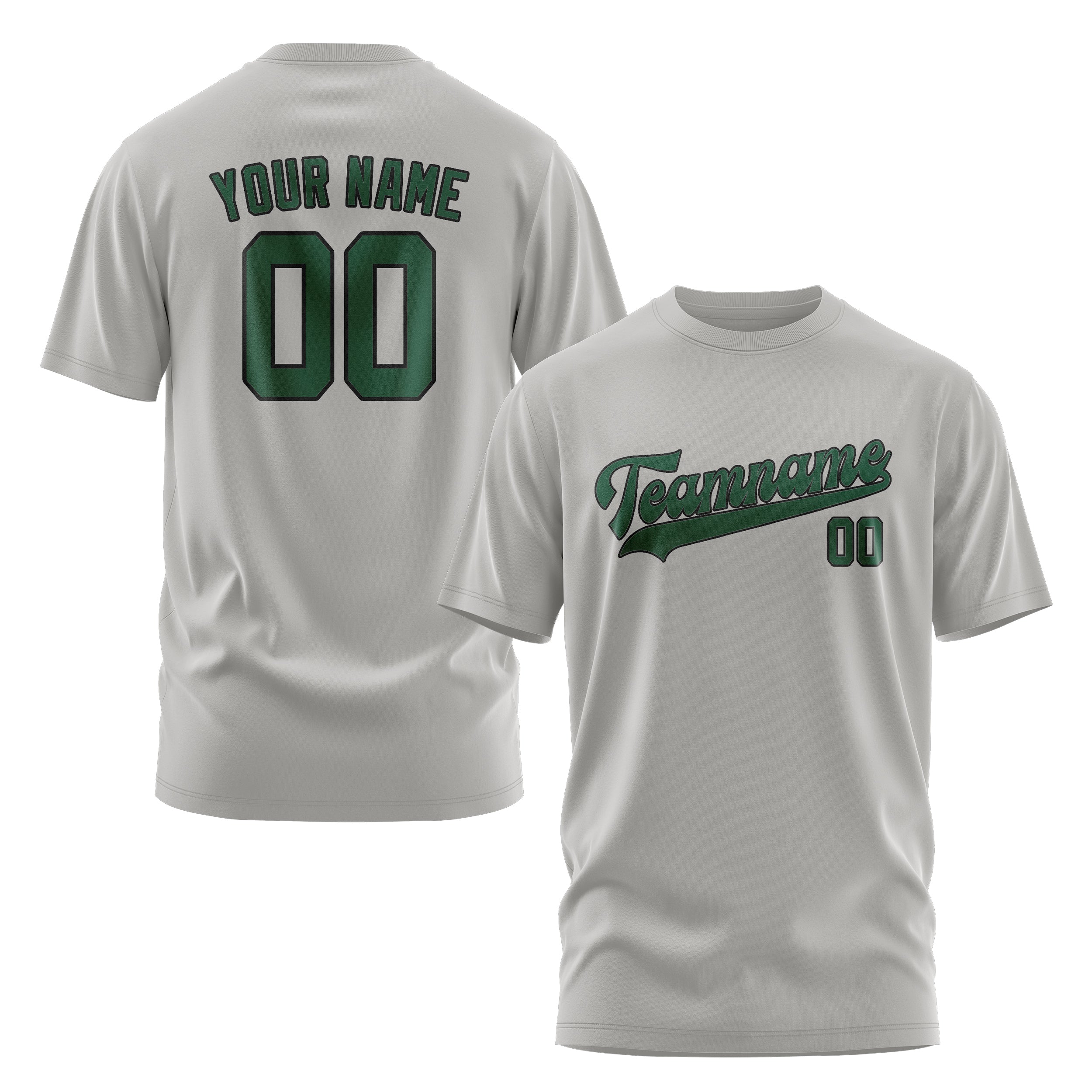 Custom Gray Green T-Shirt
