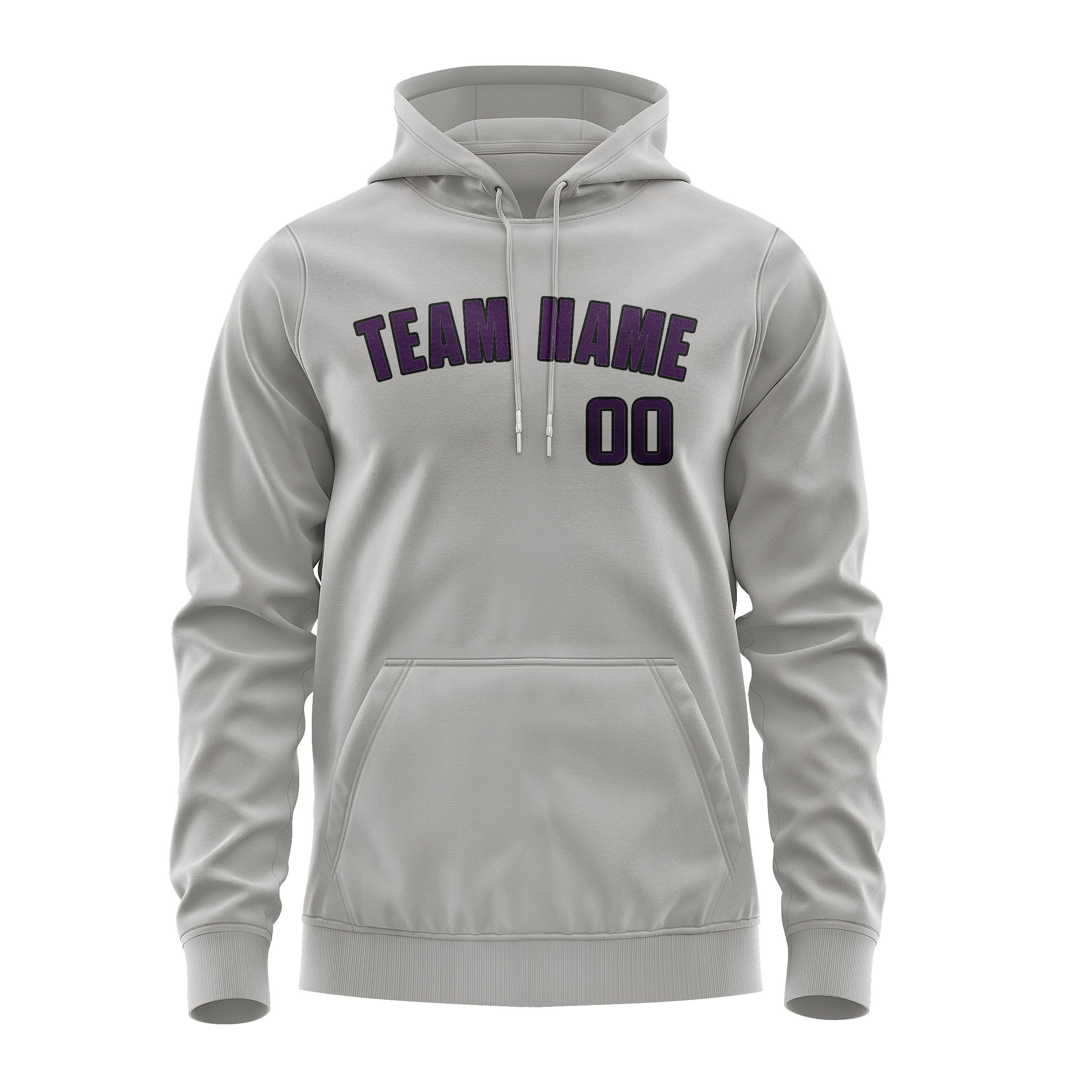 Custom Gray Purple Hoodie
