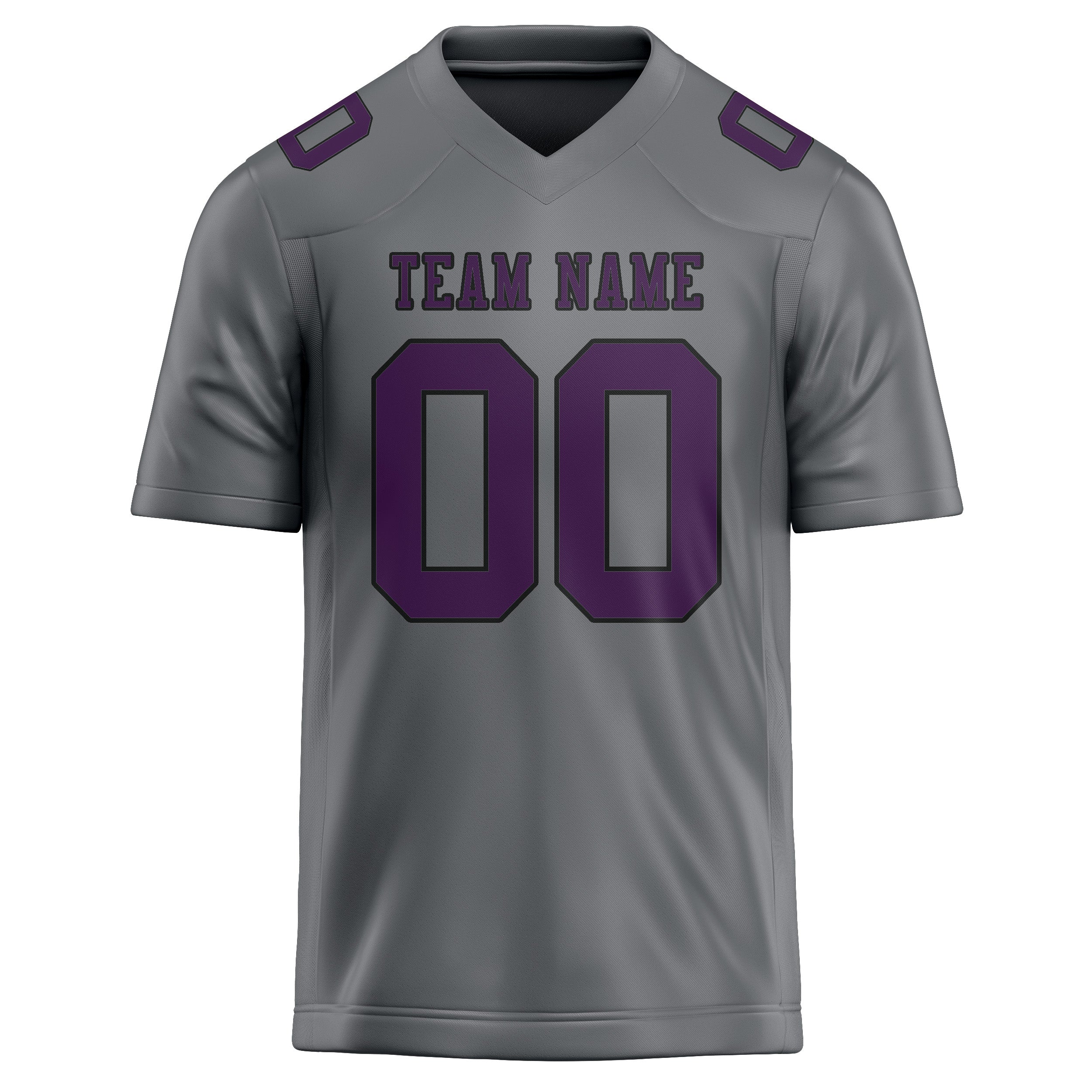 Custom Gray Purple Football Jersey