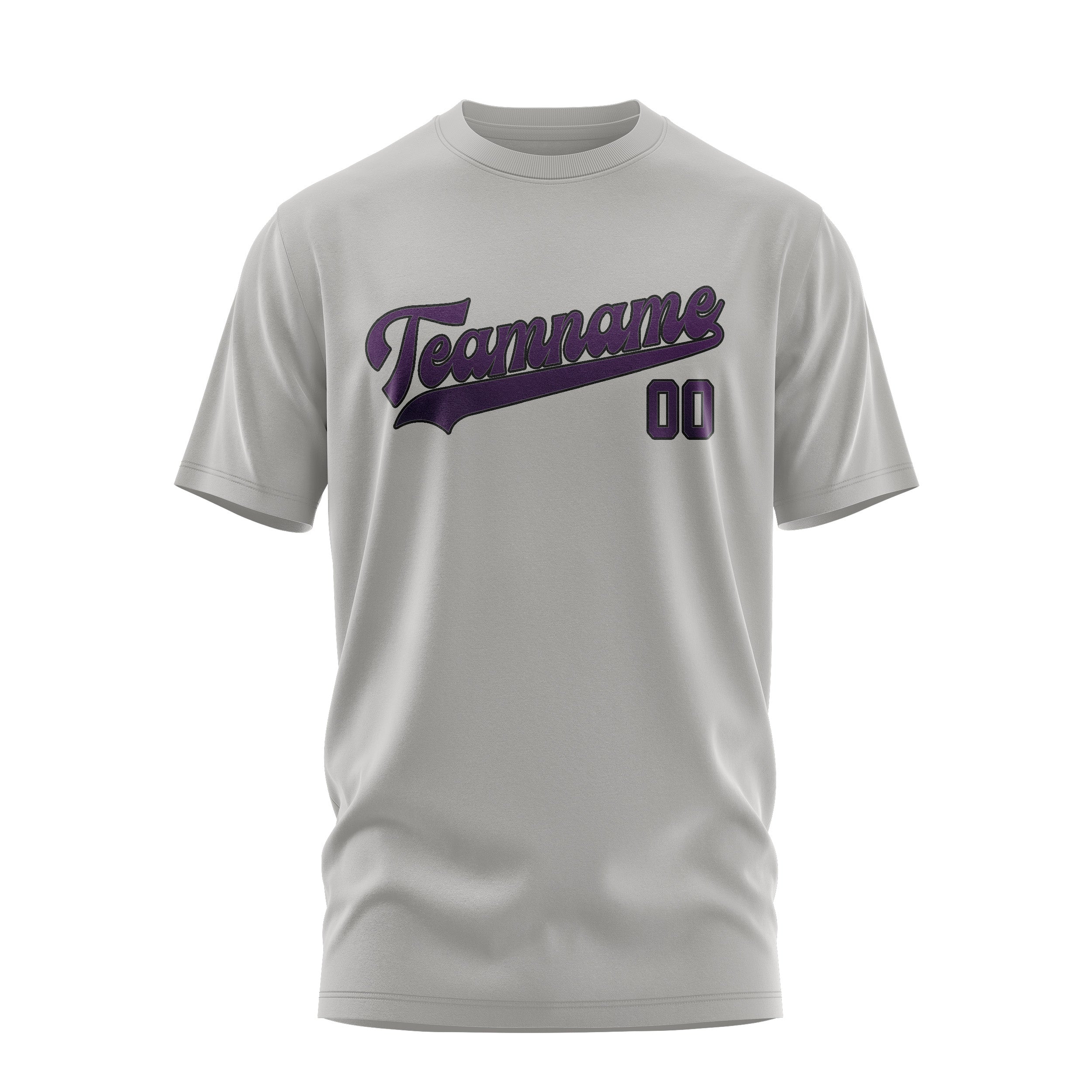 Custom Gray Purple T-Shirt