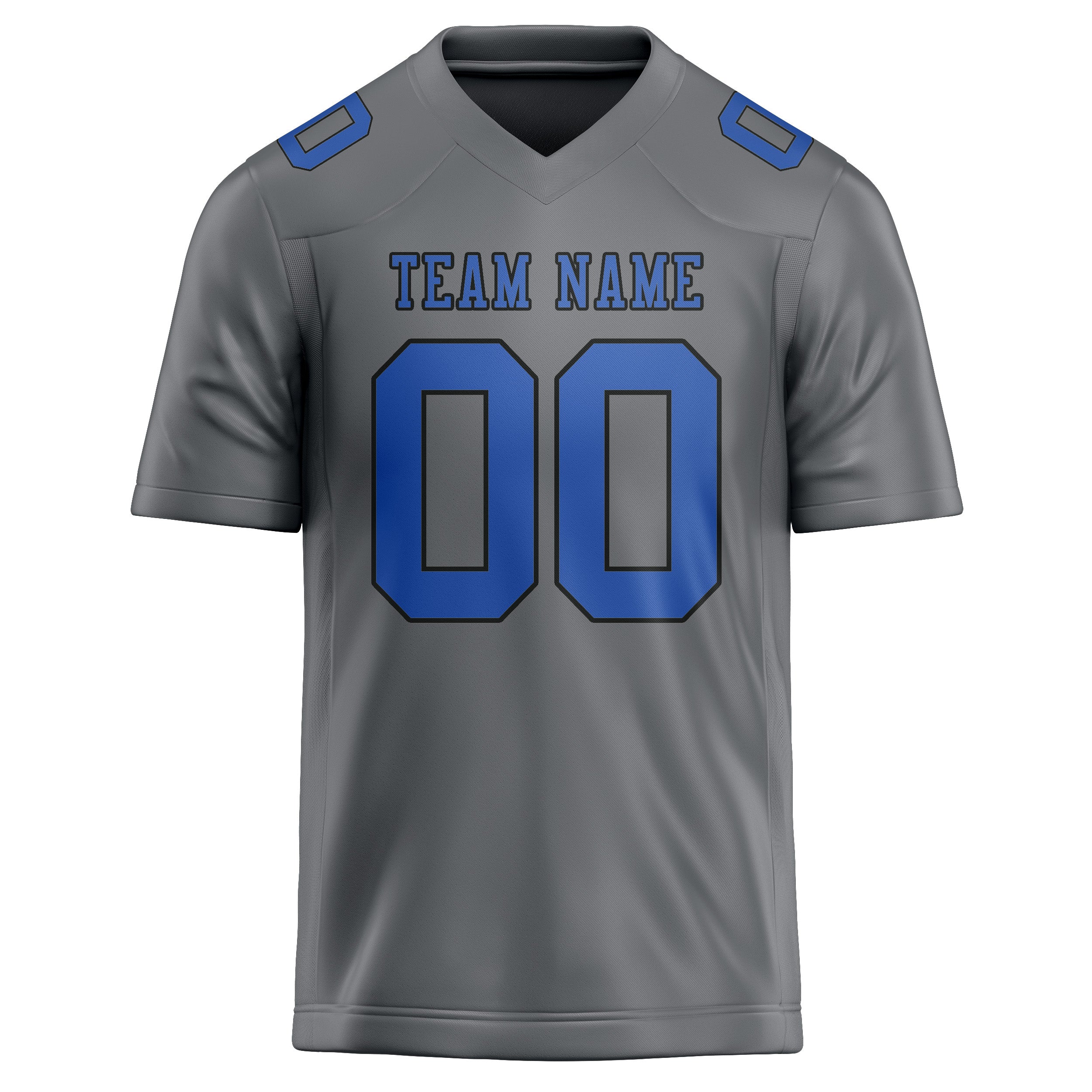 Custom Gray Sky Blue Football Jersey