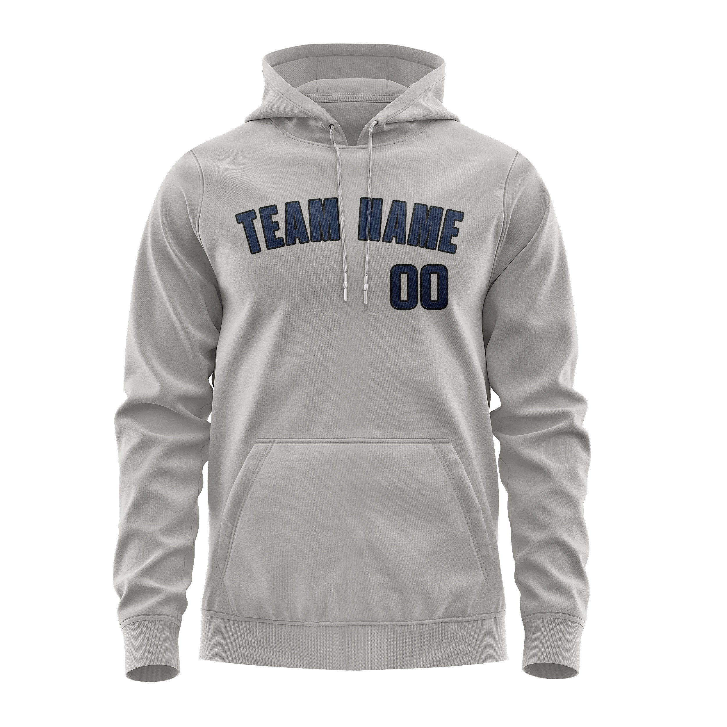Custom Gray Blue Hoodie