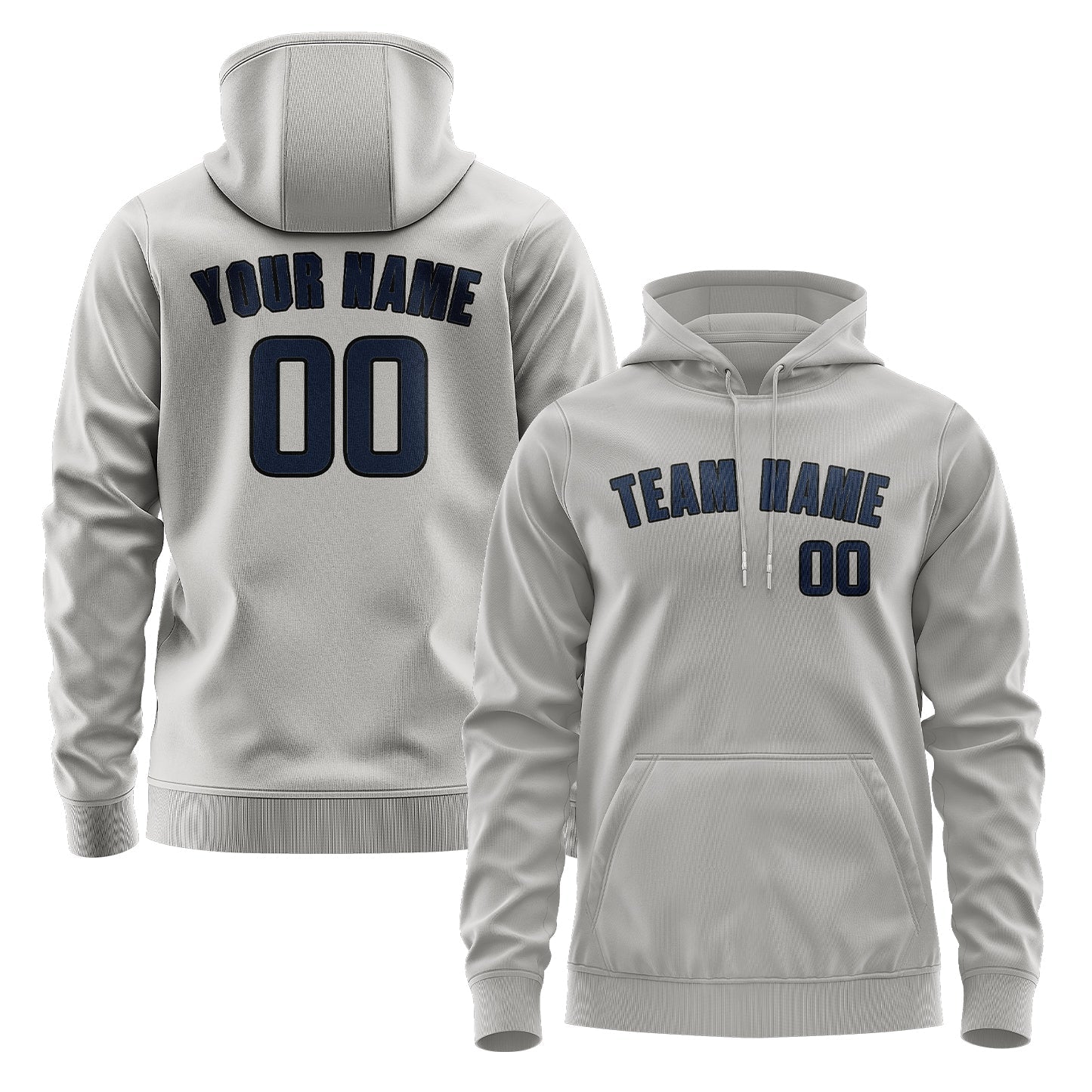 Custom Gray Blue Hoodie