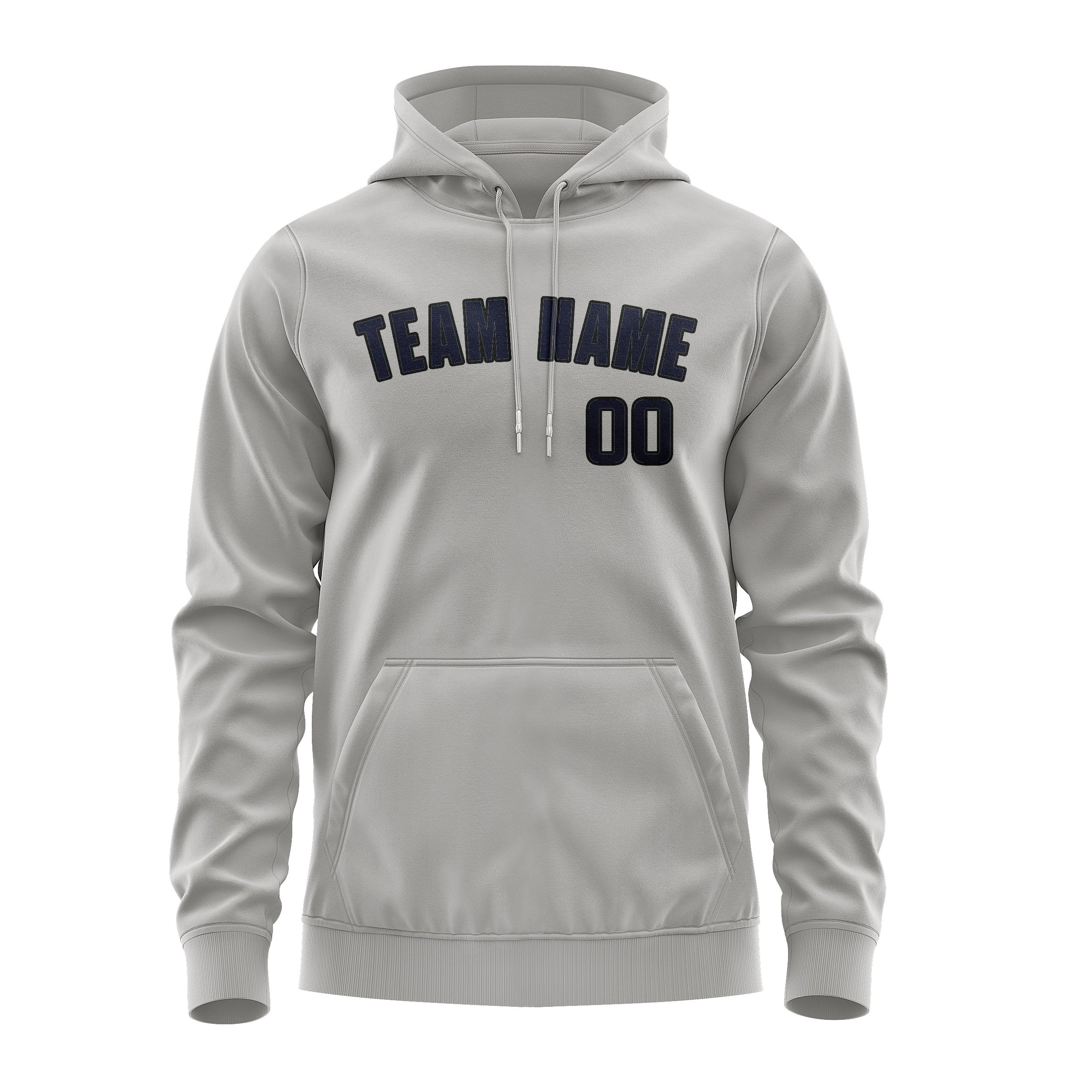 Custom Gray Navy Hoodie