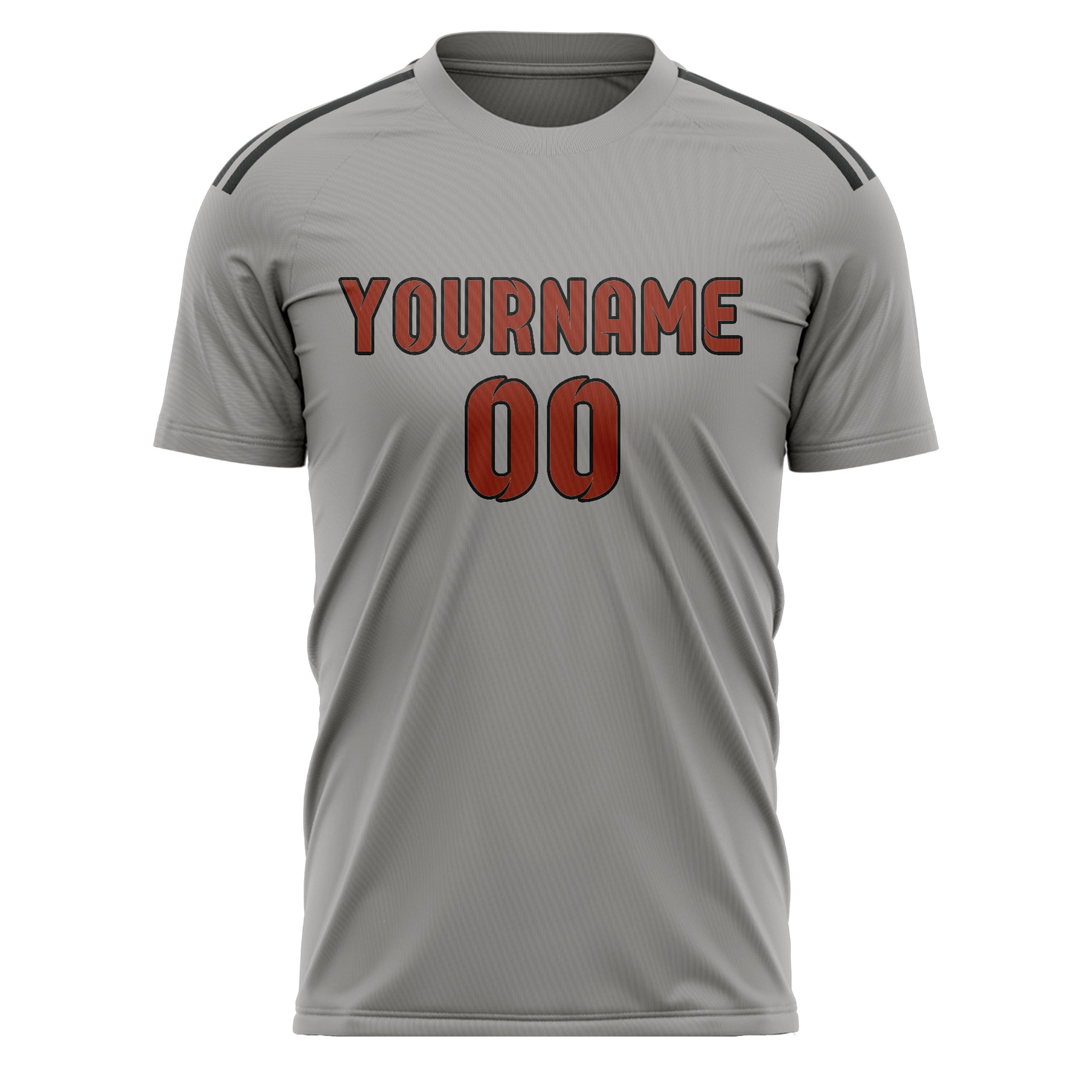 Custom Gray Coral Red Soccer Jersey