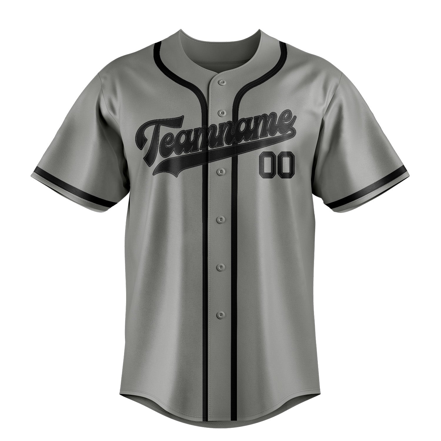 Custom Gray Black Baseball Jersey