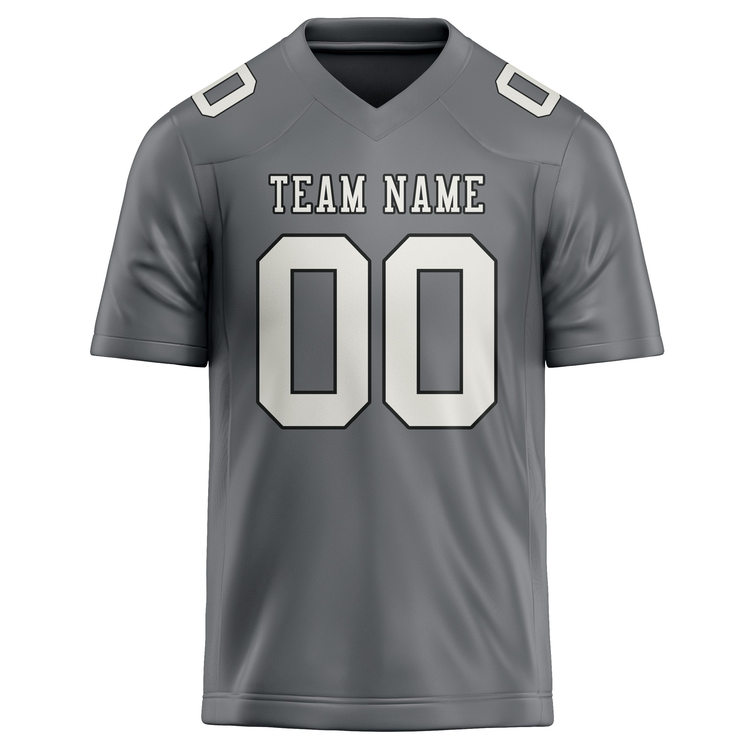 Custom Gray White Football Jersey