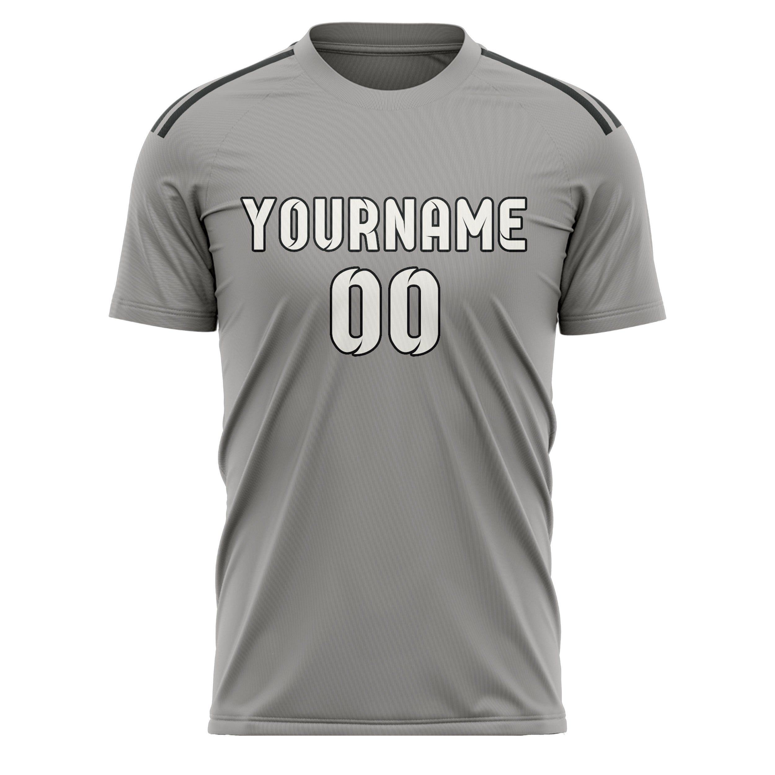Custom Gray White Soccer Jersey