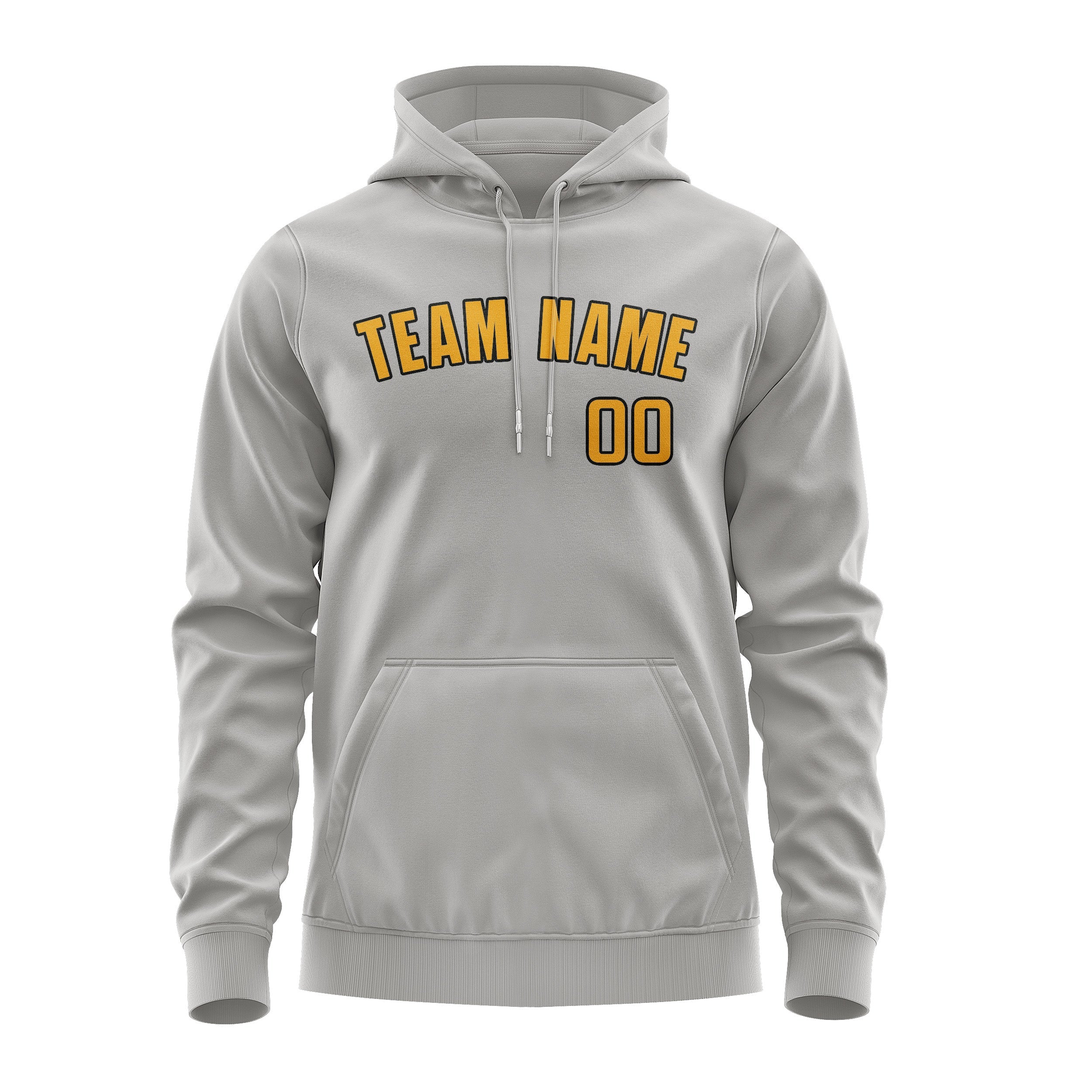 Custom Gray Yellow Hoodie