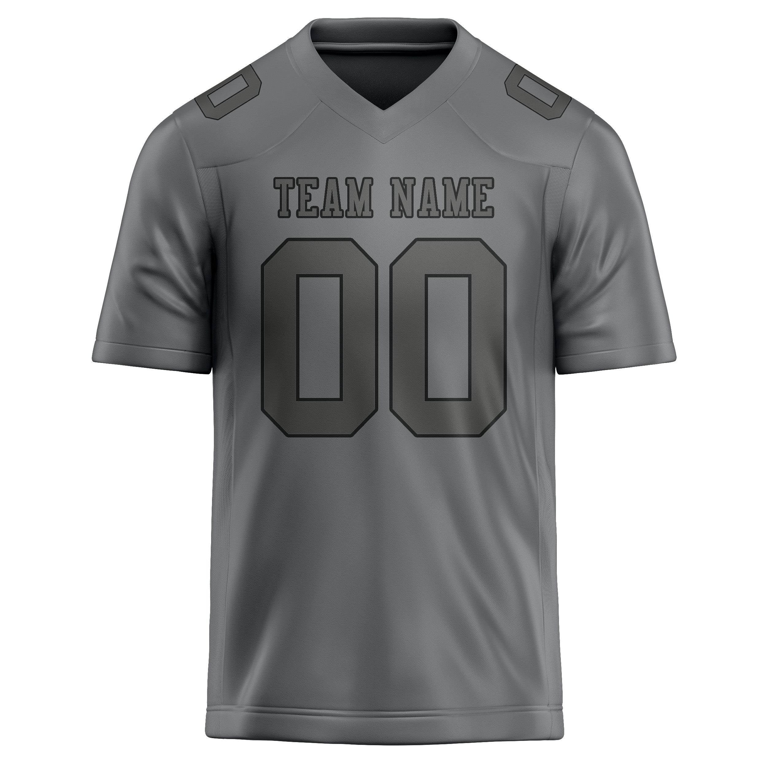 Custom Gray Dark Grey Football Jersey