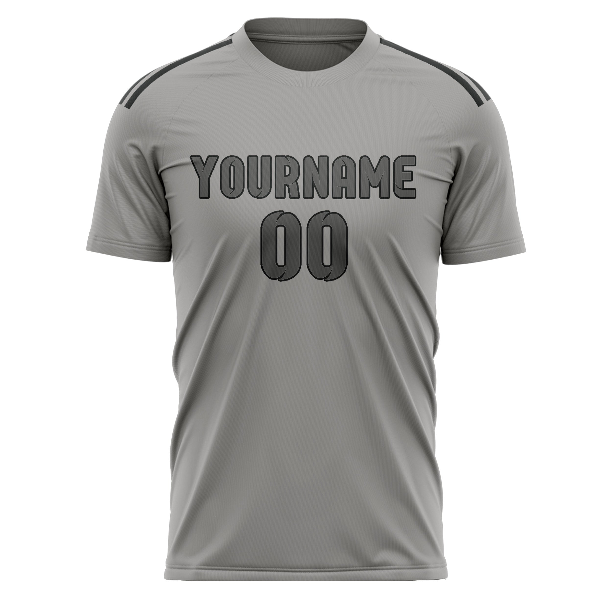 Custom Gray Dark Grey Soccer Jersey