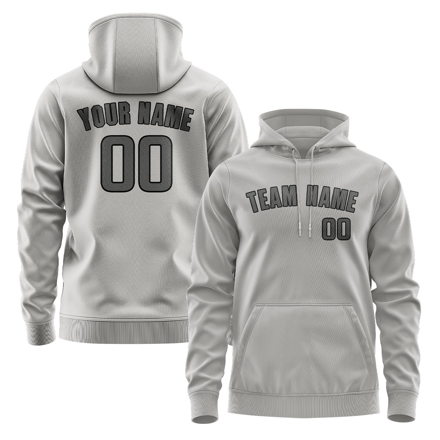 Custom Gray Dark Grey Hoodie
